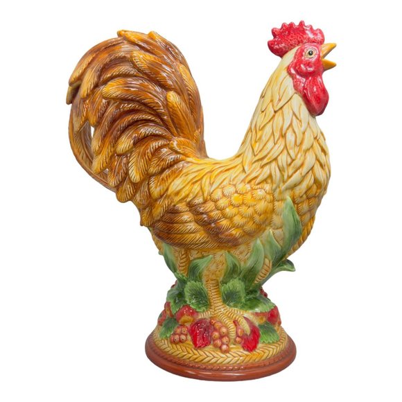 Fitz and Floyd Classics Gallo De Oro Porcelain Rooster Pitcher 13" EUC - Picture 3 of 8